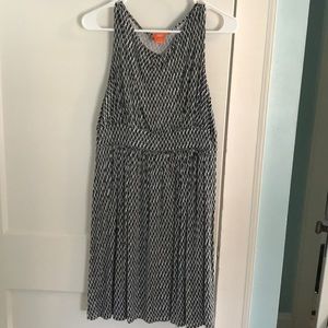 100% Rayon Black & White A-Line Summer Dress